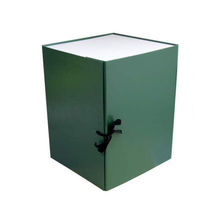 Архивный короб бумвинил А4 складывающийся 250 мм ( зеленый) КСБ4250-206